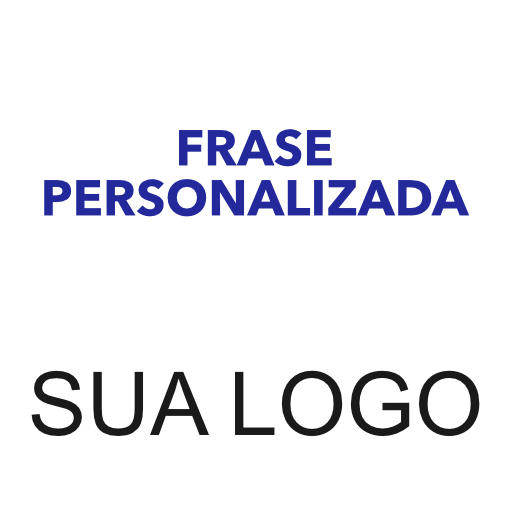 Exemplo de figurinha para WhatsApp: frase personalizada da sua marca